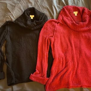Black cowl neck Caslon knit sweater